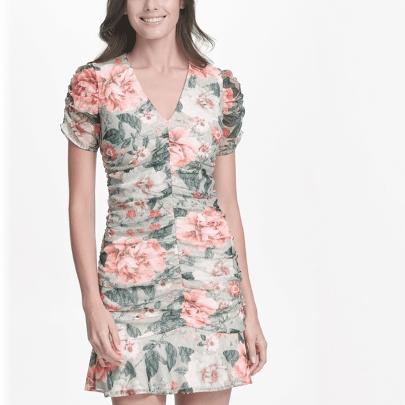 FLORAL LACE MINI DRESS IN BLACK - STYLE OF CB